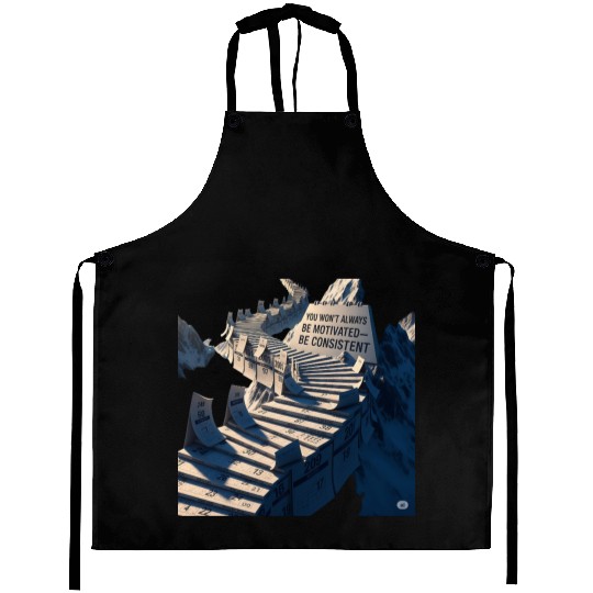 "You Won’t Always Be Motivated—Be Consistent" Aprons