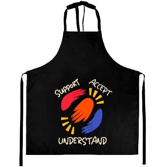 Support Accept Understand Autism Advocacy Aprons