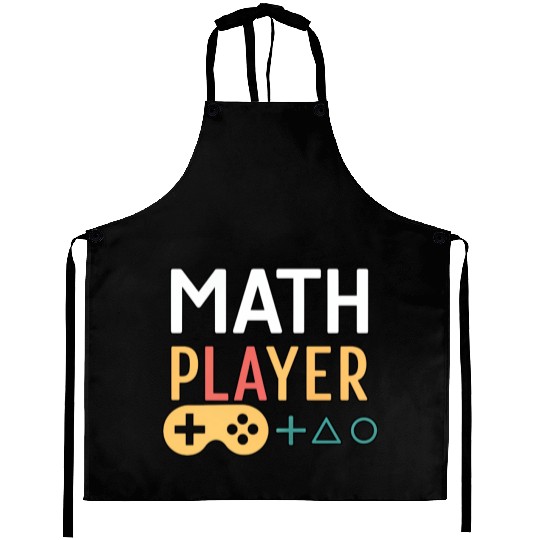 Math Gamer Player – Video Game Style Math Design Aprons