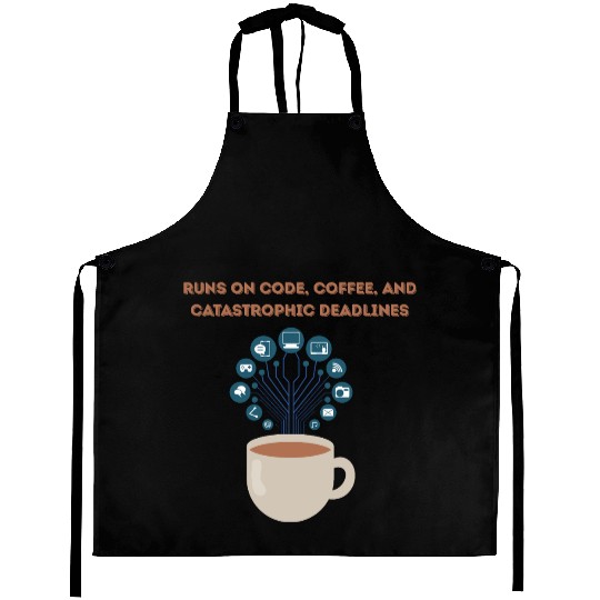 Software date engineer runs on coffee Aprons