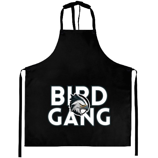 Eagle Head Bird Gang Logo Design Aprons