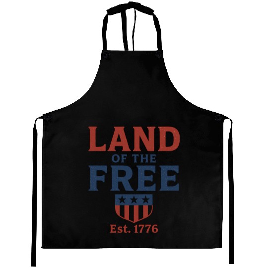 Land of the Free Patriotic Badge Aprons