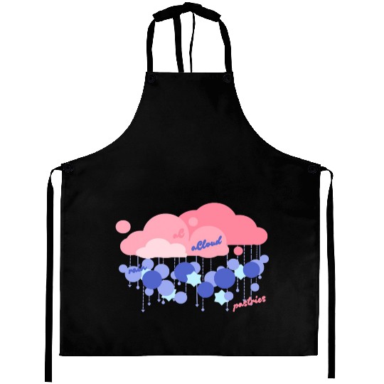 Pastel Rain Cloud with Star Accents Aprons