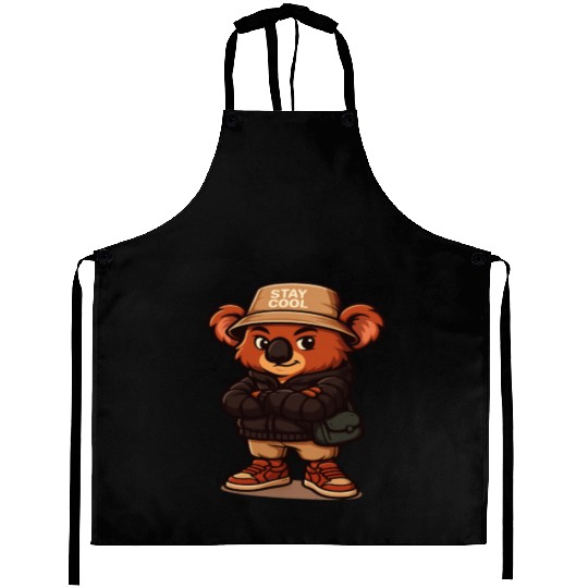 Cool Chameleon Streetwear Mascot - Urban Style Aprons