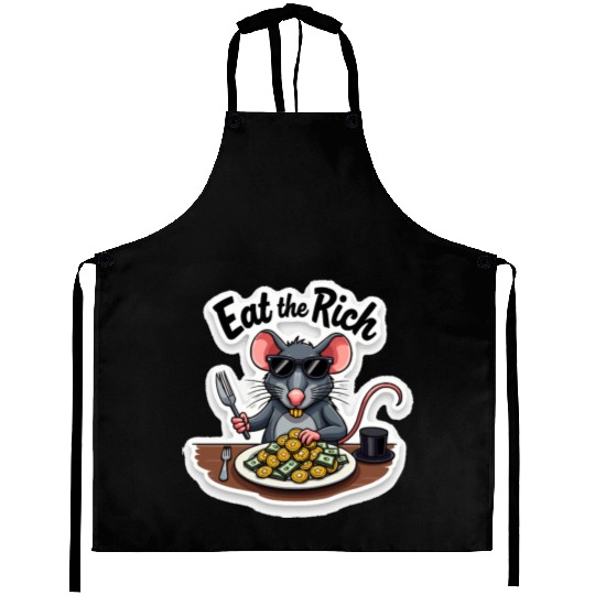 Eat the Rich Rat – Street Rebellion Aprons