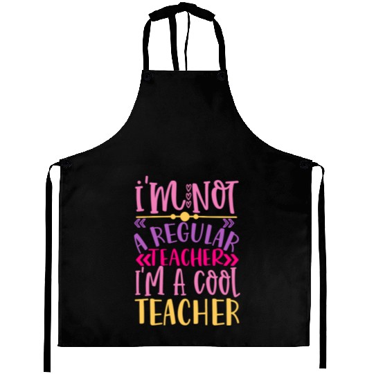 Cool Teacher - Funny Teacher Appreciation Gift Aprons