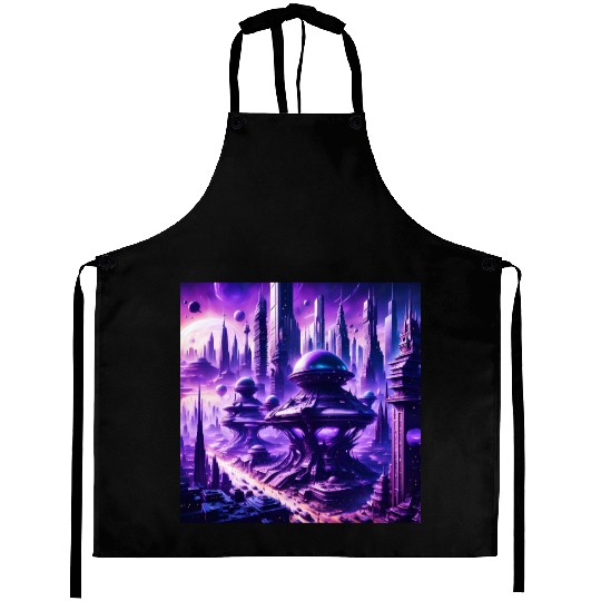Futuristic Sci-FI Fantasy Alien Planet Aprons