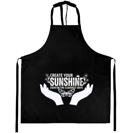 Hopeful Sunshine Motivational Quote Aprons