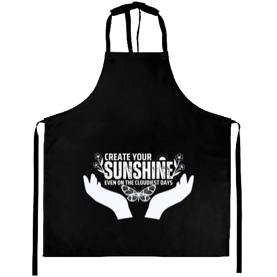 Hopeful Sunshine Motivational Quote Aprons