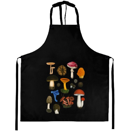 Forest Gems – Colorful Wild Mushrooms Aprons