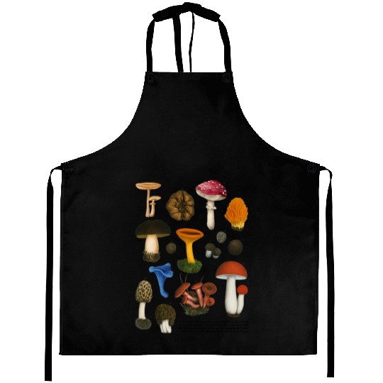 Forest Gems – Colorful Wild Mushrooms Aprons