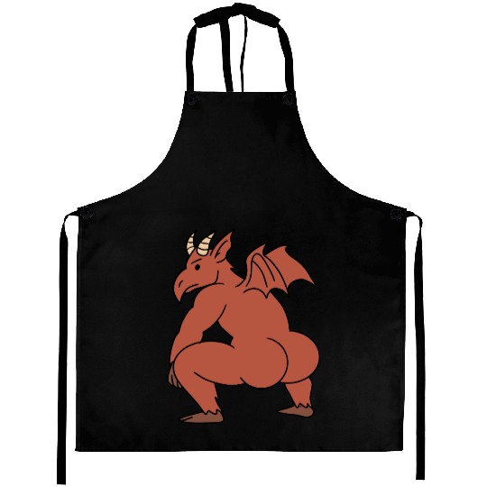 Jersey Devil Retro Cartoon Design Aprons