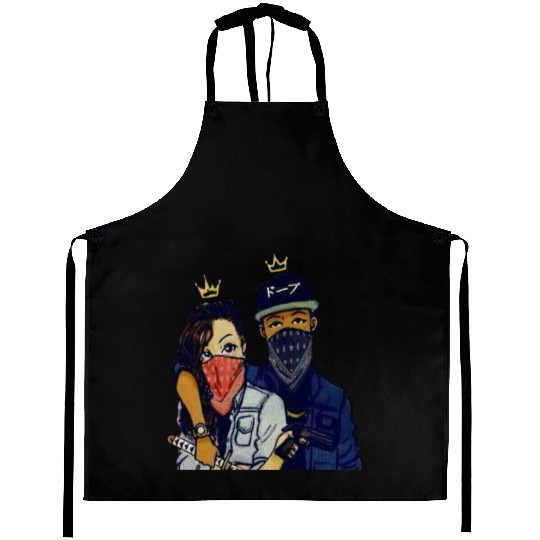 Urban Rebels Masked Duo Aprons Design