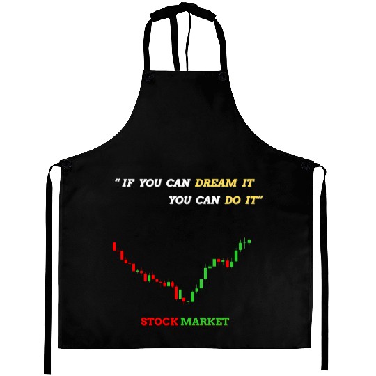Inspirational Stock Market Growth Quote Aprons