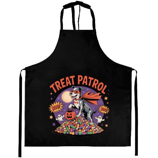 Halloween Trick or Treat Puppy Design Aprons