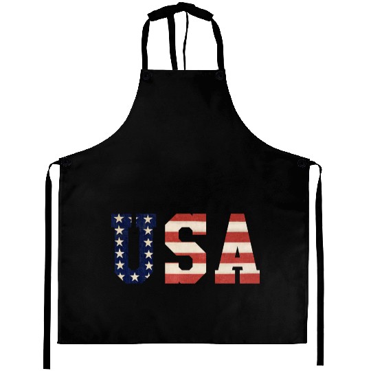 USA Patriotic design with the colors of the flag Aprons