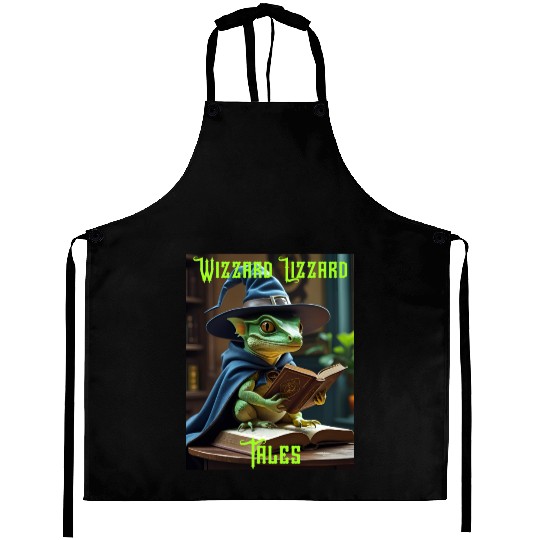 Enchanting Wizzard Lizzard Tale Design Aprons