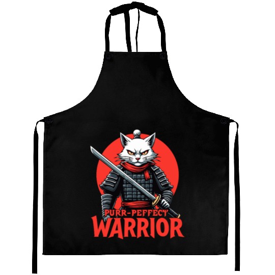 Purr-Perfect Warrior Cat Design Aprons