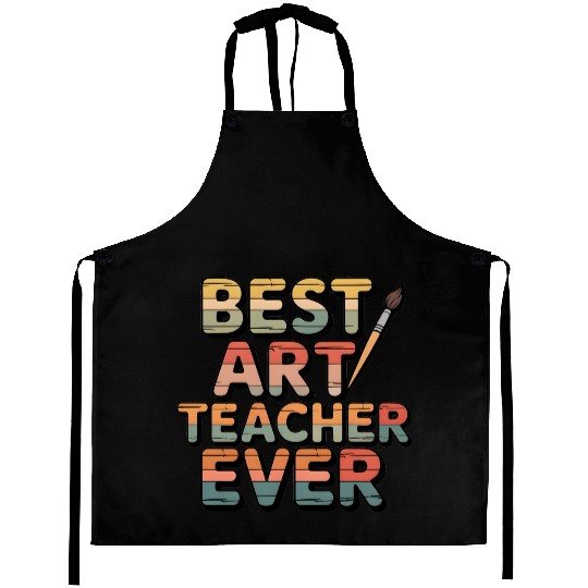Retro Best Art Teacher Ever  Aprons