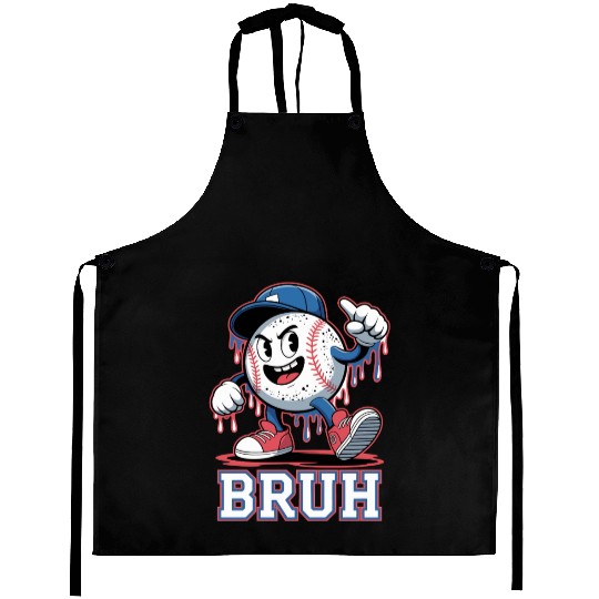 Dripping Baseball Bruh Aprons