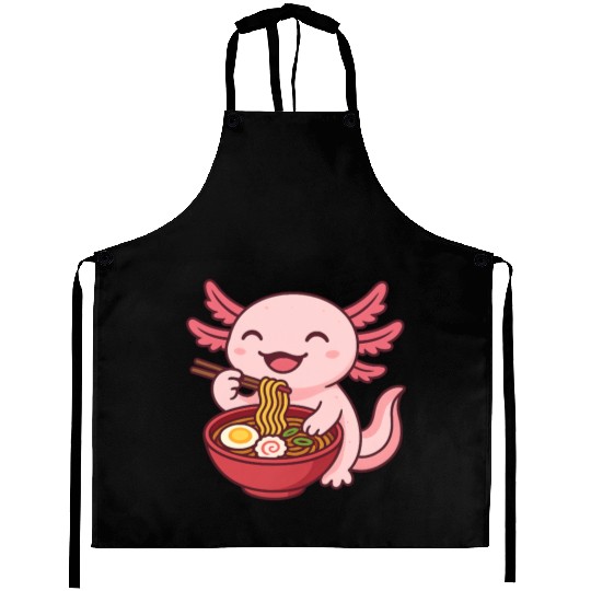 Whimsical Dragon Noodle Bowl Design Aprons