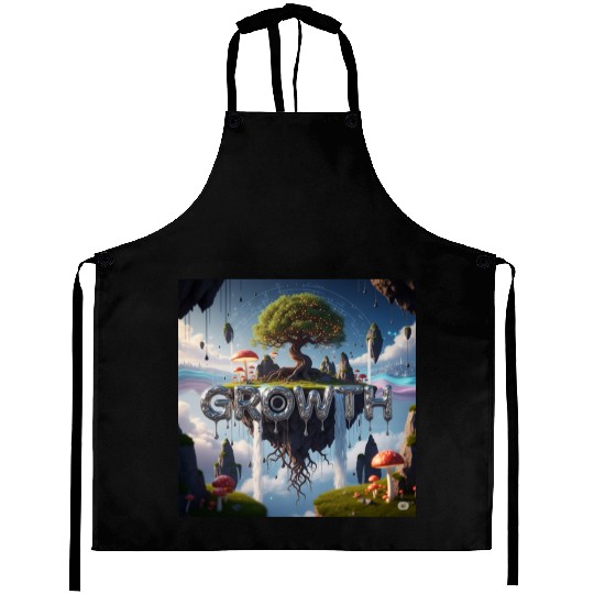 Floating Island Growth Illustration Aprons