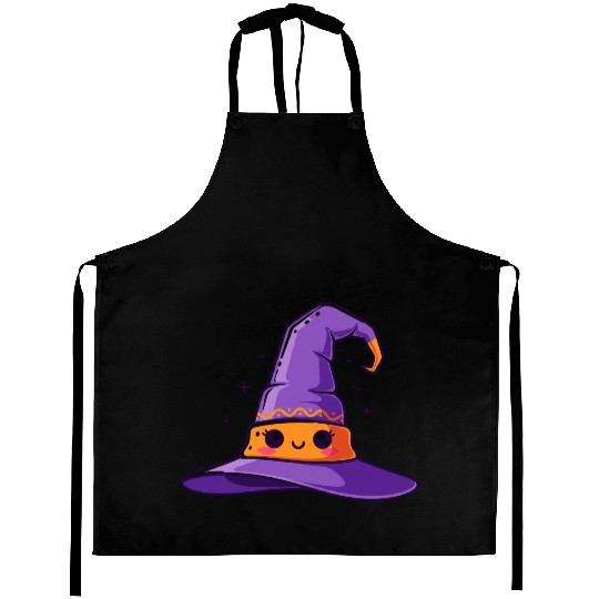 Whimsical Witch Hat Mug Meme Design Aprons