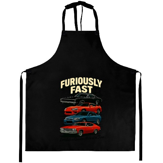 Furious Classic Car Race Design Aprons