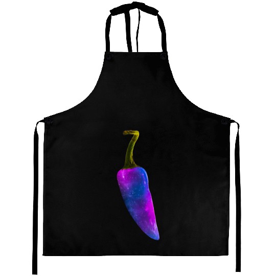 Galaxy Themed Chili Pepper Design Aprons