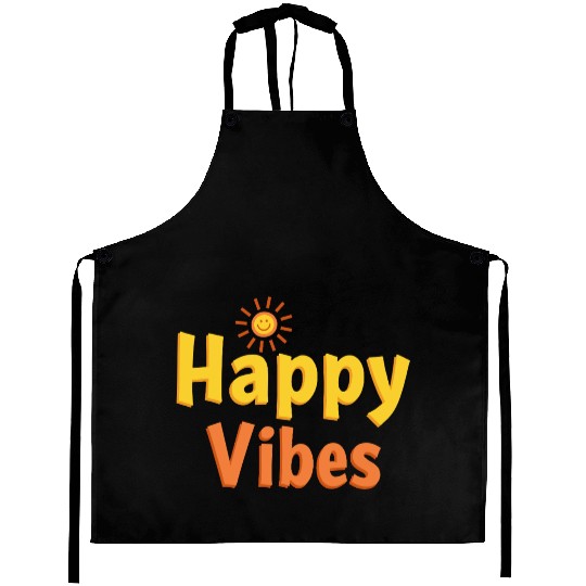 Joyful Sunshine Smile Typography Design Aprons