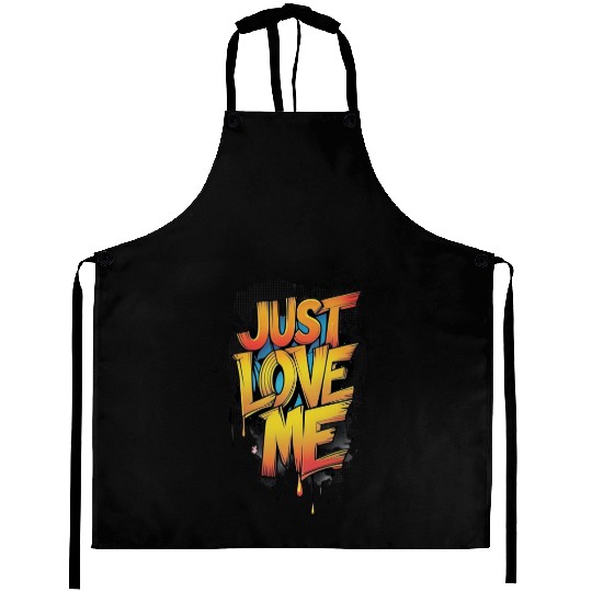 Vibrant Graffiti Love Message Aprons