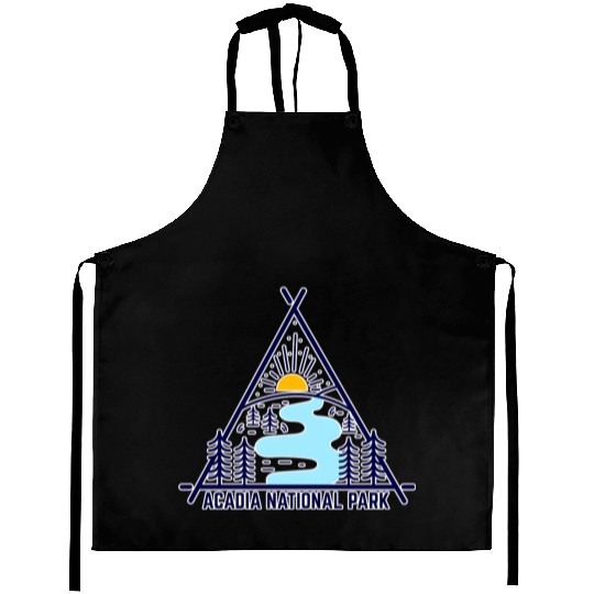 Acadia National Park Camping Scene Aprons