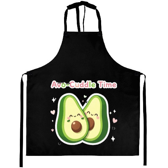 Cute Avocado Cuddle Design Aprons