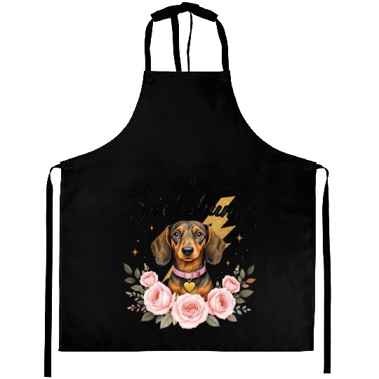 Dog Mom Life Gift with Floral Design Aprons