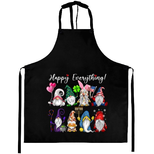 Happy Everything Gnomes Every Seasons All Year Aprons