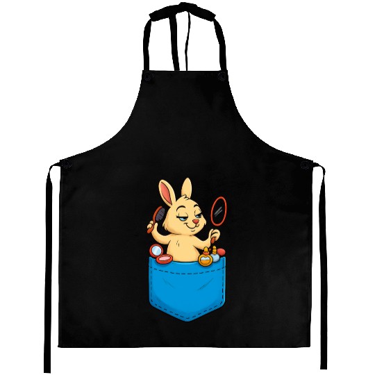 Beauty Bunny in Small Kitchen Aprons