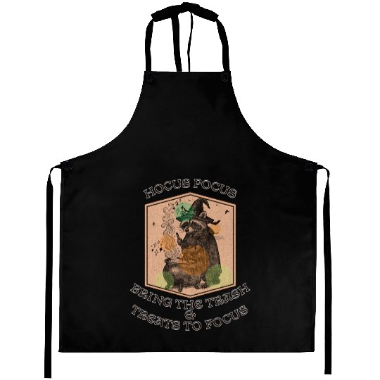Raccoon Witch - Hocus Pocus  Aprons
