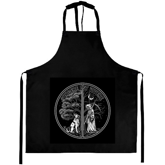 Dark Forest and Fox Design Aprons