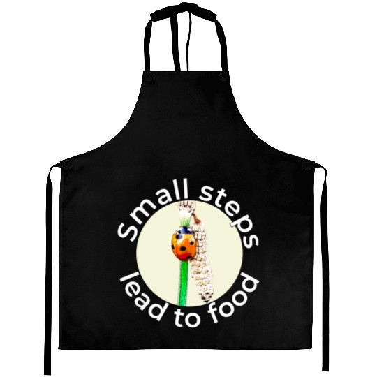 Small Steps – Ladybug White Text Aprons