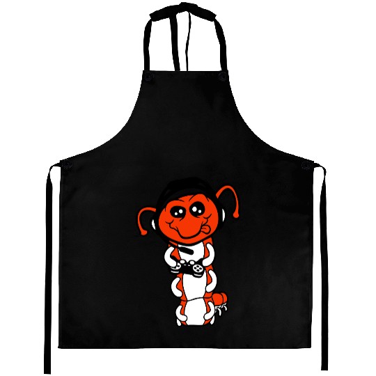 Gamer caterpillar nerd gaming controller consol Aprons