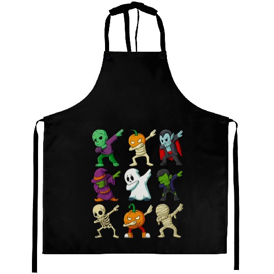 Halloween Haunted Cartoon Characters Collection Aprons