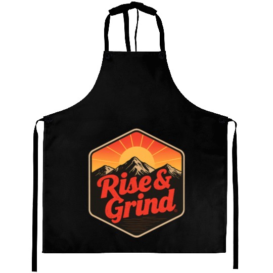 Rise & Grind – Motivational Design Aprons