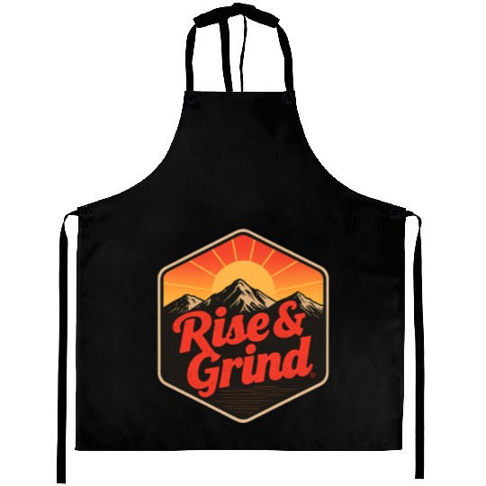 Rise & Grind – Motivational Design Aprons