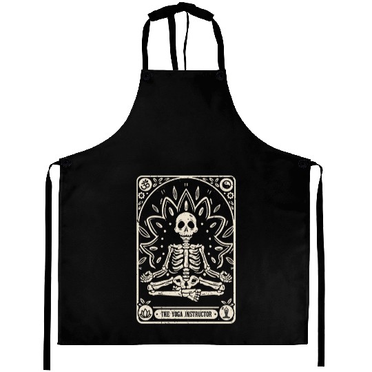 The Yoga Instructor Tarot Card Halloween Aprons