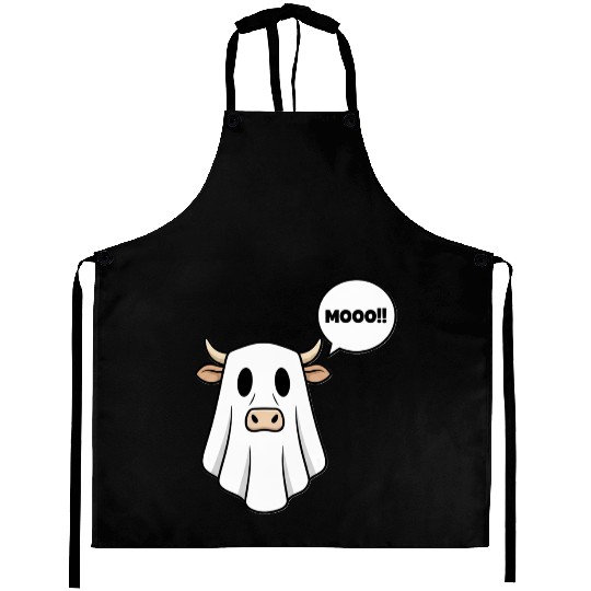 Funny Ghost Cow Aprons