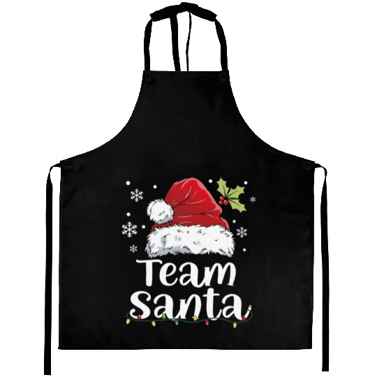 Team Santa Holiday Christmas Design Aprons
