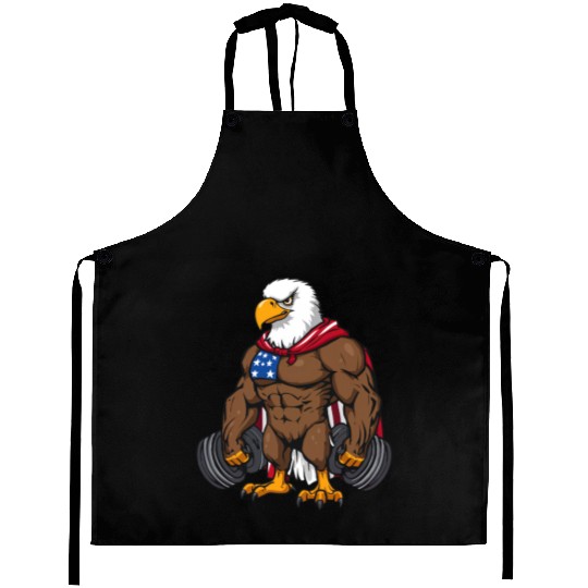 Patriotic Gym Eagle – Stars & Stripes Fitness Desi Aprons