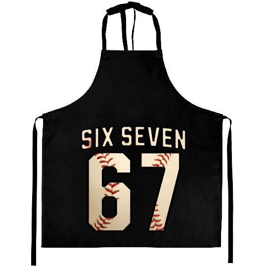 Six Seven 67 Funny Meme Aprons