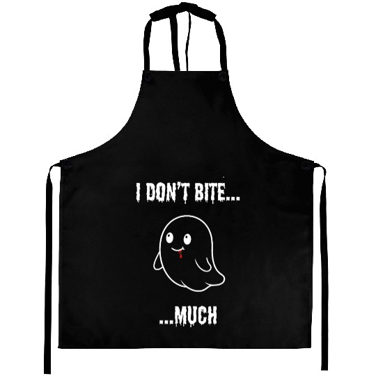 I Don't Bite... Much - Cute Vampire Ghost Aprons