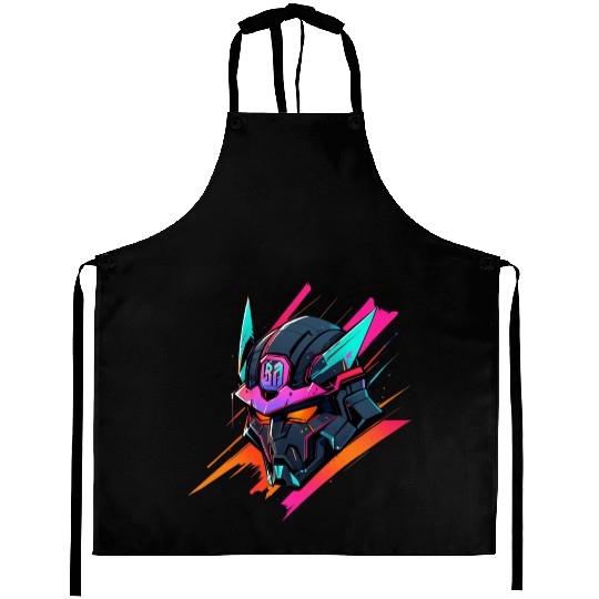 a high-tech warrior helmet Aprons